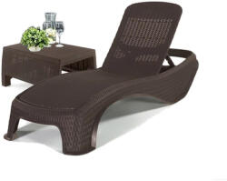 Keter Atlantic kerti nyugágy set Corfu asztallal barna (207786_217339) - homelux