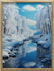  VÁSZON KÉP FALI TÉLI BÁJOKHOZ KERET NÉLKÜL 70x100 CM