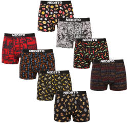 Nedeto 8PACK Férfi boxeralsó Nedeto többszínű (8NBV2) XXL