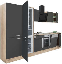 Leziter Yorki Konyhabútor - Sonoma Tölgy/Antracit - 300 cm (L340STAN-SUT-PSZ-AF)