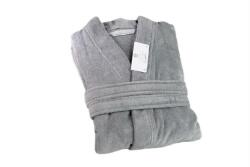 Nefretete Opulence Ezüst Frottír Köntös - 100% Egyiptomi Pamut, Unisex