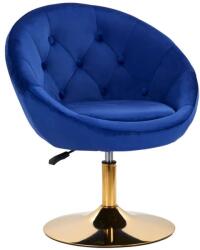 DivaLine 4Rico sötétkék-arany bársony forgófotel