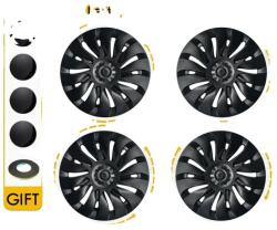 Hub sapkák a Tesla Y modellhez, kiváló minőségű abs, könnyen telepíthető, 4dc matt fekete