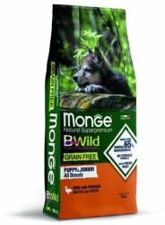 Monge BWild Grain Free Puppy & Junior 12kg gabonamentes teljes értékű eledel kölyökkutyáknak kacsahússal és burgonyával