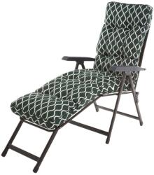 Patio Lena Kerti Nyugágy - Összecsukható - Fekete-Fehér (5904134070562)