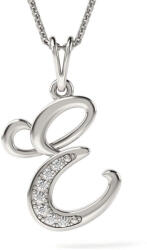  Arany ' E' Kezdőbetűs Nyaklánc - 14 Karát - Cirkon