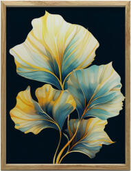  KERET FALI PLAKÁT LEVELEK Akvarell színben Akvamarin borostyán 50x70