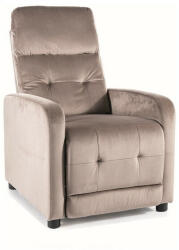 SIGNAL MEBLE Otus Velvet Kihúzható Bársony Pihenőfotel Bézs (OTUSVCBE)