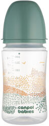 Canpol babies Антиколик шише с широко гърло Canpol - Easy Start, Mountains, 240 ml, Сиво (35/243_gre)
