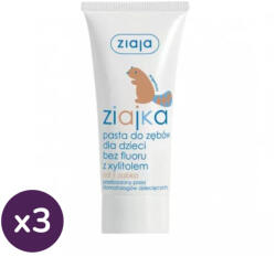 Ziaja Gyermek fluoridmentes fogkrém, xilittel 6 hó+ (3x50 ml)