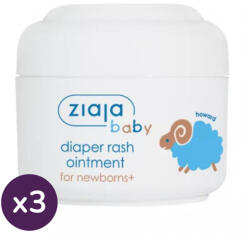 Ziaja Baba bőrvédő popsikrém újszülött kortól (3x50 ml)