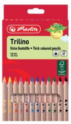 Herlitz Creioane triunghiulare Herlitz Trilino 12 culori