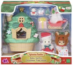 EPOCH Sylvanian Families, Baby Santa's Christmas Tree House, set de joaca cu figurine si accesorii, 5822 Figurina