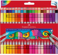 Faber-Castell Faber-Castell: 40db-os kétvégű filctoll készlet ragyogó színekkel (151140) (151140)