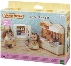 EPOCH Sylvanian Families, Bucatarie rustica cu frigider, 5341 Figurina