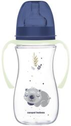 Canpol babies Canpol babies, EasyStart, Sleepy Koala, biberon anticolici cu manere stralucind in intuneric, albastru, 300 ml