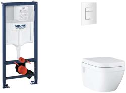 GROHE Rapid SL - Készlet fali beépítéshez, WC, SoftClose ülőkével és Skate Cosmopolitan gombbal, alpesi fehér SANI11BB3125 (SANI11BB3125)