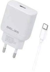 Beline Blncw25C USB-C Hálózati Töltő + USB-C Kábel - 25W, Fehér