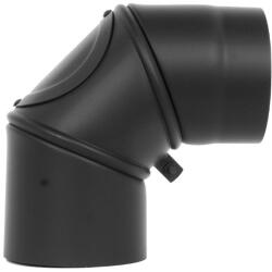  Cox. Füstcső könyök 160 /90°fekete FK16ST