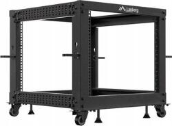 Lanberg nyitott rack állvány 19'' 9U 600x600-1100 (OR01-6109-B)