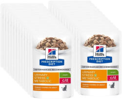 Hill's HILL'S PD Prescription Diet Feline c/d Húgyúti stressz + anyagcsere Kurczak 24x85g saszetka