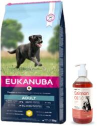 EUKANUBA EUKANUBA Adult Large Breed Csirke 15kg + LAB V Lazacolaj kutyáknak és macskáknak 500ml