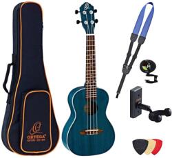 Ortega Guitars RUOCEAN Deluxe SET Ocean Blue Концертно укулеле (<![CDATA[RUOCEAN-SET]]>)