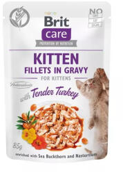 Brit Care tasak kitten nedves eledel pulyka szószban 24x85g