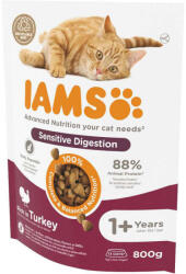 Iams Vitality száraz macskaeledel adult sensitive pulyka 800g