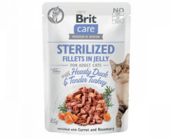 Brit Care tasak ivartalanított macskáknak nedves eledel jelly kacsa 24x85g