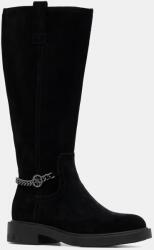 Guess cizme din piele întoarsă FYONAL2 9BYA-OBD2OA_99X (FLFYN2.LEA11.BLACK)