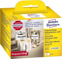 AVERY Avery-Zweckform Etikettek (tekercs) 89 x 25 mm Fólia Fehér 1 készlet A1933081 Univerzális etikett (A1933081)