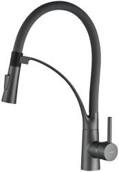 Laveo OLOR rugalmas tömlős zuhanyváltós grafit csaptelep (OPBKR_978D)