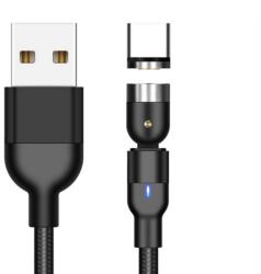 Maclean MCE475 USB-A apa - USB-C apa 3.0 Mágneses adat és töltő kábel - Fekete (2m) (MCE475) (MCE475)