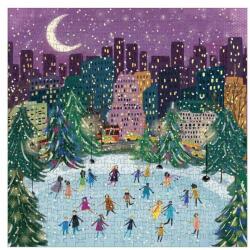 Galison 66725 - Merry Moonlight Skaters, Joy LaForme - 500 db-os Fóliás puzzle (66725)