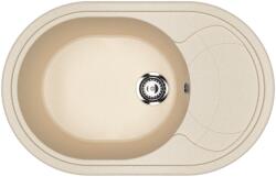 Ulgran U-610-328 Csepegtetőtálcás Gránit Mosogató - Ovális, Bézs (U-610-328) - watermarkt