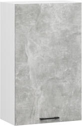 Akord Oliwia Fali Konyhaszekrény Laminált Fehér-Beton Matt