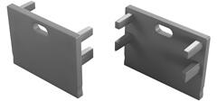 Lumines Type-Motta Ezüst - Végzáró gipszkartonba építhető alu LED profilhoz, szürke színben (ZAS-LUM-MOTTA-SZ (12-1684-00))