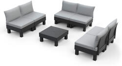 Keter Elements II 6 személyes kerti bútor garnitúra grafit (257362_257365_2) - geminiduo