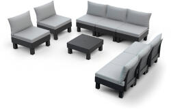 Keter Elements II 8 személyes kerti bútor garnitúra grafit (257362_257364_2) - geminiduo
