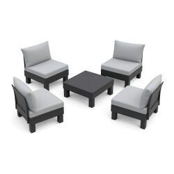 Keter Elements II 4 személyes kerti bútor garnitúra grafit (257362_257366_2) - geminiduo