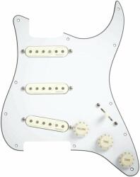Fishman Fluence Single Width Loaded Pickguard Strat White Doză chitară (PRF-STR-WPG)