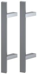 Medos Maner spatial pe ambele parti, Medos, inox, rectangular, l 500 mm, la 45 de grade, cu accesorii de prindere