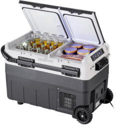 VEVOR 50 literes kétzónás kettős vezérlésű kompresszoros autós hűtőláda hordozható autós fagyasztó - X50K (HUTOSZEKRENY_197988217510)