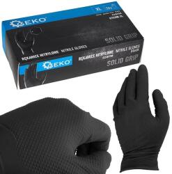 GEKO gumikesztyű nitril kesztyű fekete 50 db XL G75200-XL (G75200-XL)