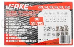  VERKE szegecsanya készlet vegyes M3-M10 300 db V06703 (V06703)