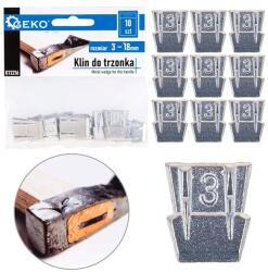 GEKO fa nyelű szerszám ék 10 db. 3-18mm G72216 (G72216)