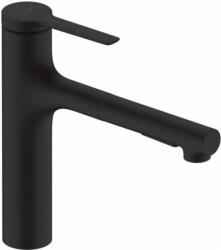 Hansgrohe Zesis M33, mosogató csaptelep 160, kihúzható spray-vel, fekete matt, 74801670 (HAN-74801670)