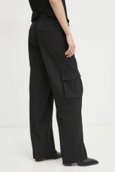 Guess nadrág MATEA női, fekete, magas derekú széles, W5RB41 WGX02 - fekete M