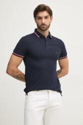 Tommy Hilfiger poló sötétkék, férfi, sima, MW0MW37346 - sötétkék L